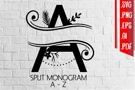 Download Split Monogram Creativefabrica