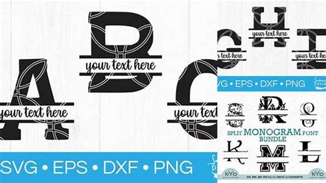 Download Split Monogram Cut Files
