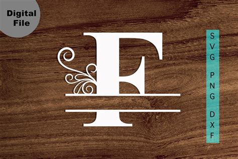 Download Split Monogram F Frame DXF Files