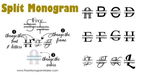 Download Split Monogram Font For Crafts