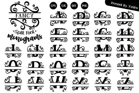 Download Split Monogram Font For Cricut