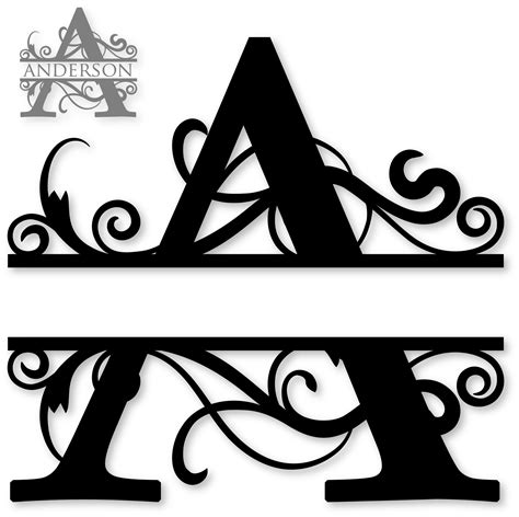 Download Split Monogram Font For Silhouette