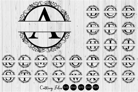 Download Split Monogram SVG/PNG,Monogram Alphabet Commercial Use