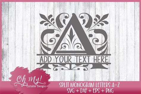 Download Split Monogram SVG/PNG,Monogram Alphabet Creativefabrica DXF Files