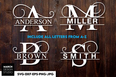 Download Split Monogram Svg, Last Name Svg Crafts