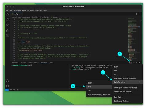 Split Terminal in VSCode's Terminal