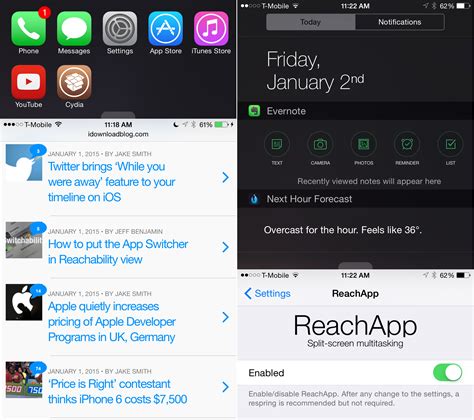 Split screen multitasking tweak \'ReachApp\' gets an app selector in 