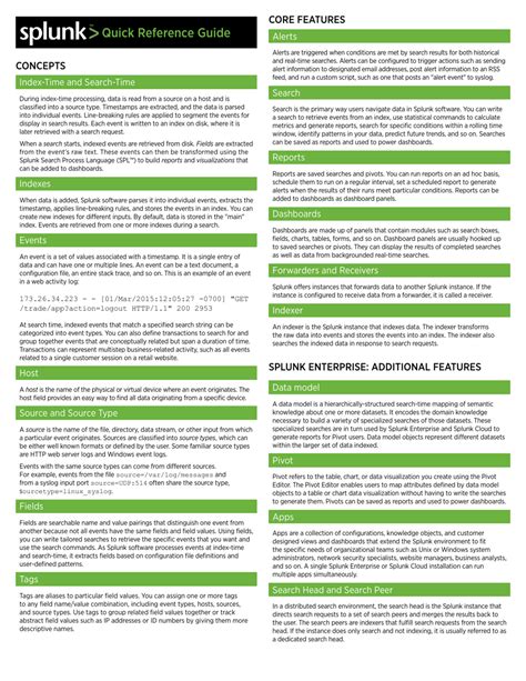Splunk Search Cheat Sheet