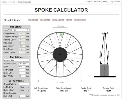Spoke Calculator Bmx