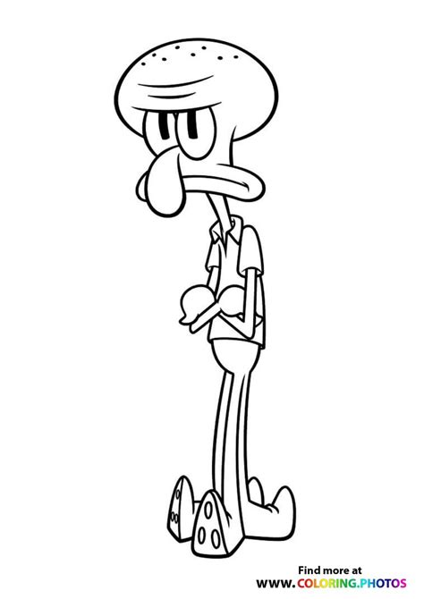 Spongebob And Squidward Coloring Pages