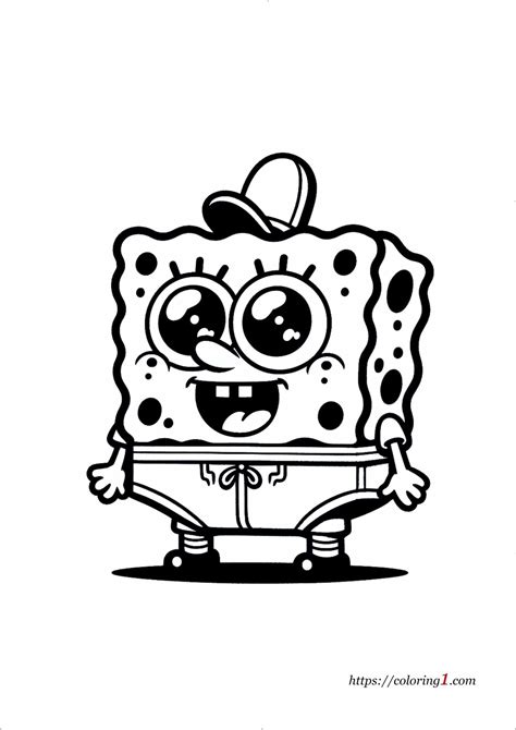 Spongebob Kleurplaat