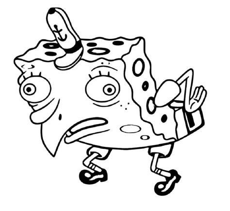 Spongebob Meme Coloring Page