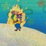 Spongebob Meme Guy On Fire