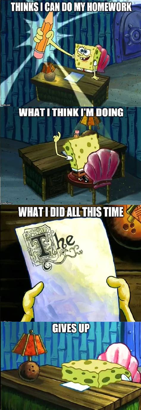 Spongebob Meme Homework