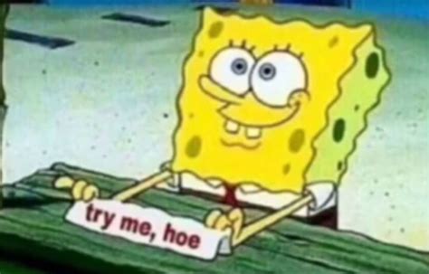 Spongebob Meme Try Me Hoe