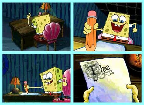 Spongebob Writing Meme Template
