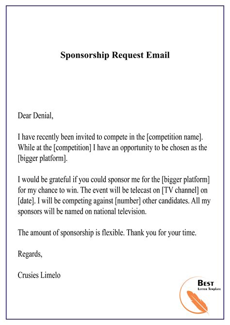 Sponsorship Letters Write Great Proposals with 12 Templates
