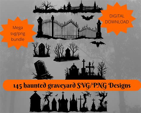 Download Spooky Cemetery SVG File - SVG Design Easy Edite