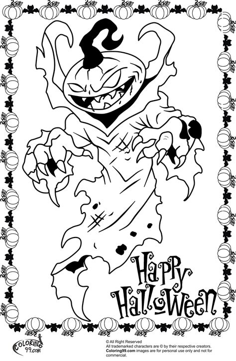 Spooky Halloween Printable Coloring Pages