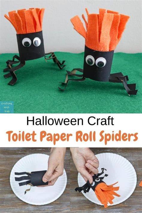 Spooky Paper Towel Roll Spiders