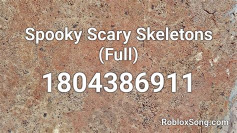 Spooky Scary Skeletons - Roblox Song ID - Roblox Music