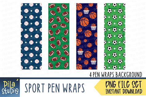 Download Sport Pen Wraps PNG File Set Images