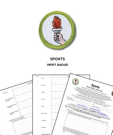 Sports Merit Badge Worksheet