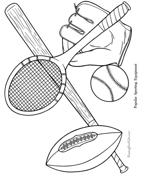 Sports Equipment Coloring Pages Coloring Pages