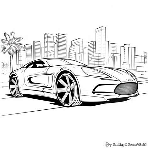 Sports Car Coloring Pages For Adults