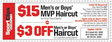 Sports Clips Coupons Printable 2022