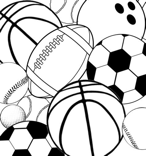 Sports Equipment Coloring Pages Coloring Pages