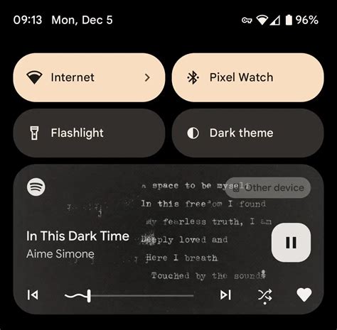 Spotify is rolling out support for the Android 13 media player
