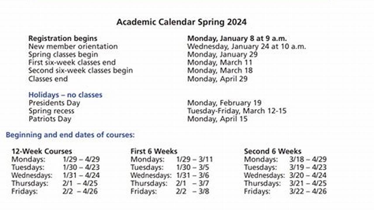 Spring 2024 Academic Calendar Kuwait
