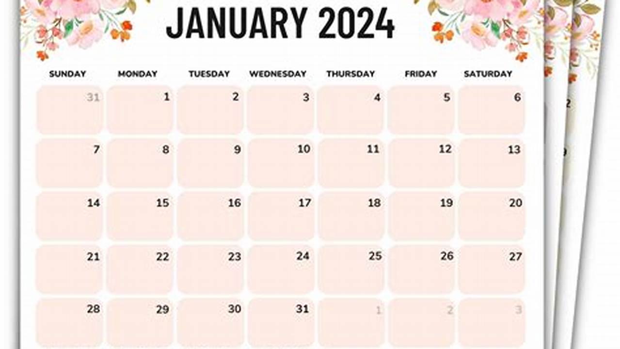 Spring 2024 Calendar Printable