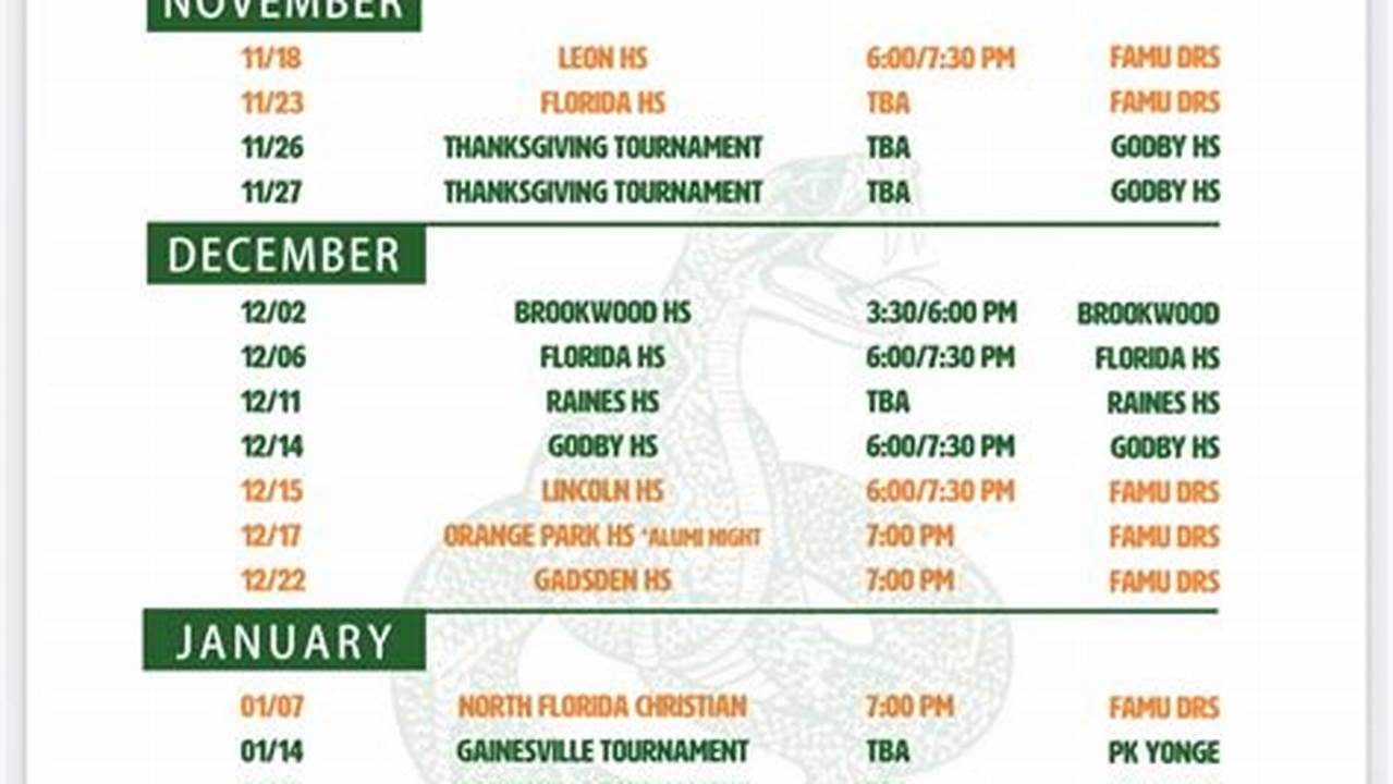 Spring 2025 Famu Calendar