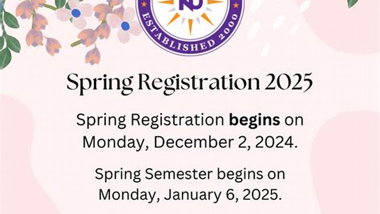 Spring 2025 Registration Guide Available., 2024