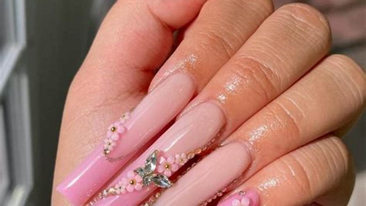 Spring Acrylic Coffin Nails 2025