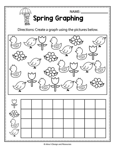 Spring Math Worksheets For Kindergarten