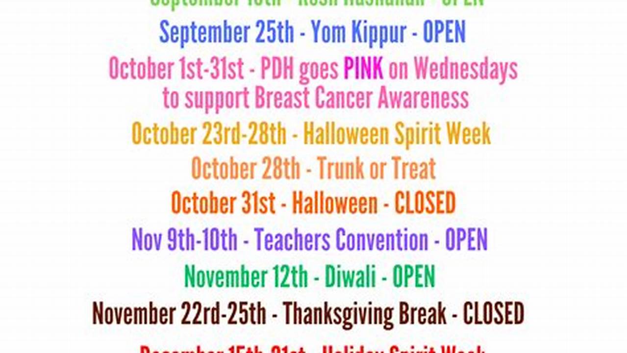 Spring Premiere Calendar