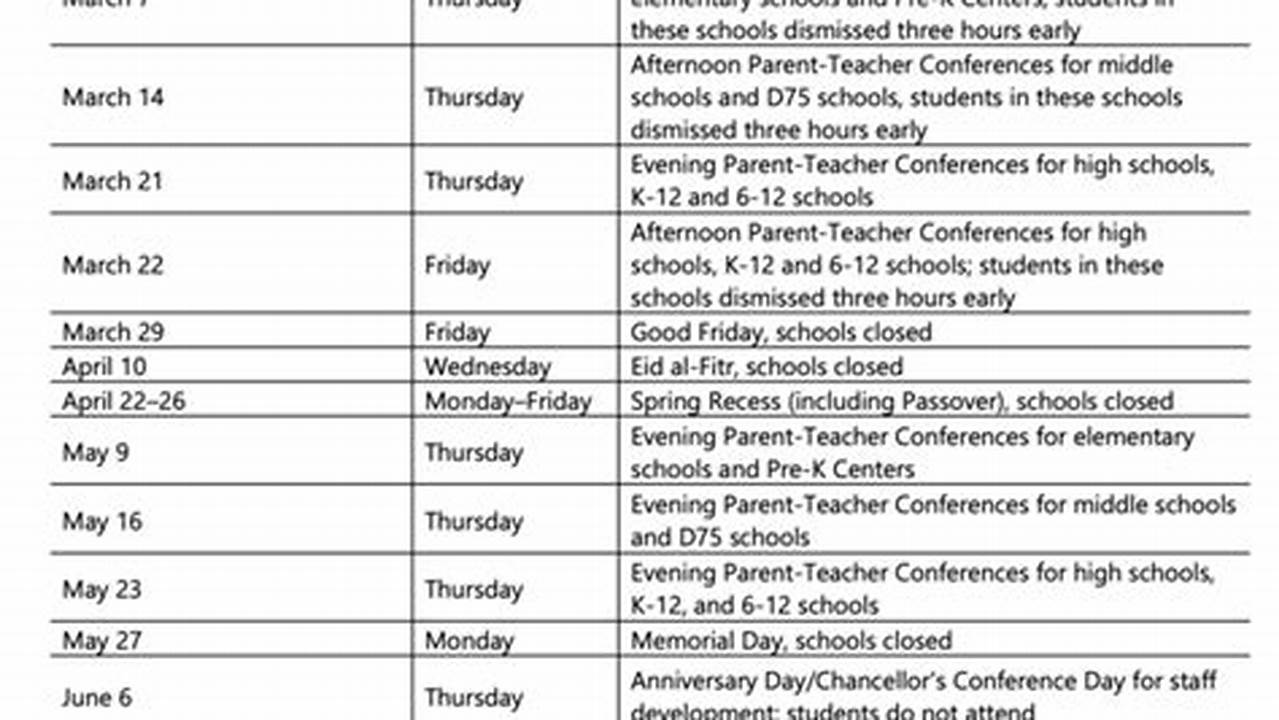 Spring Recess 2024 Calendar