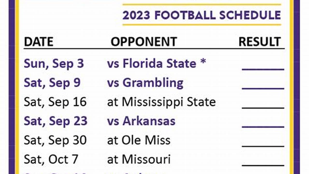 Spring Semester 2025 Lsu Schedule