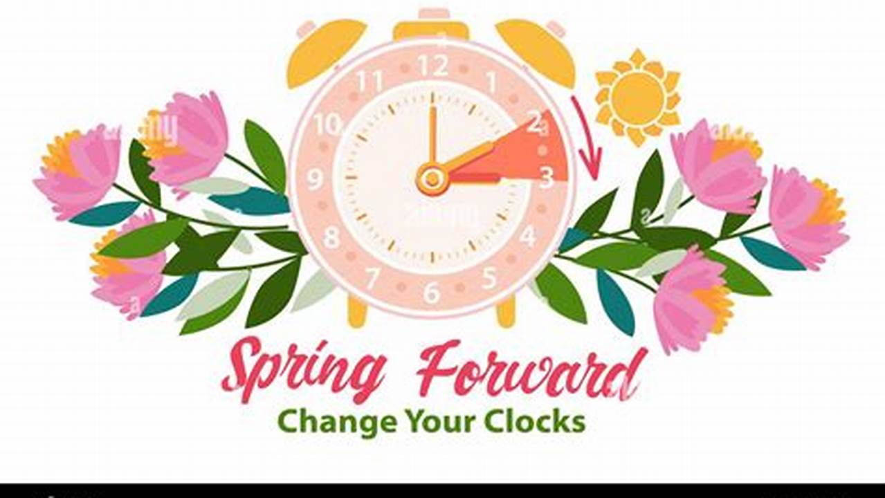 Spring Time Change 2025 Clipart Transparent Background
