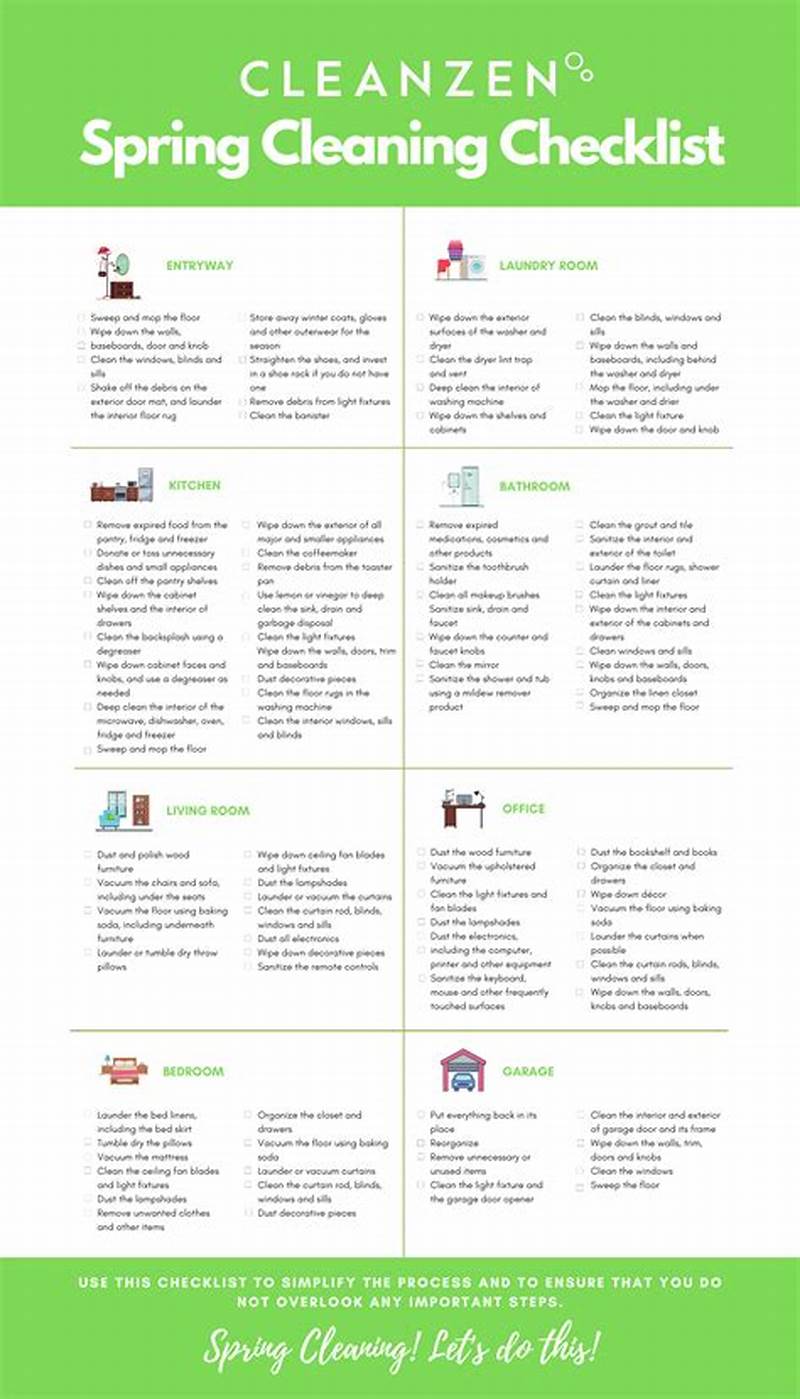 Spring Cleaning Printable Checklist