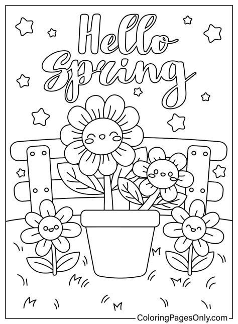 Spring Coloring Pages Printable Pdf