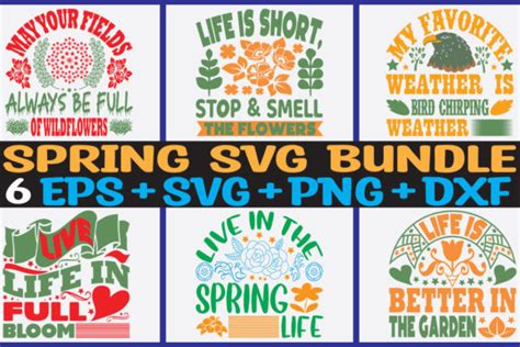 Download Spring Design Bundle. Creativefabrica DXF Files