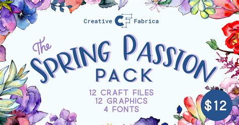 Download Spring Design Bundle. Creativefabrica Free PSD Mockups