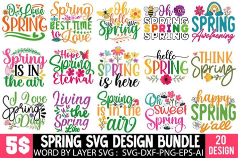 Download Spring Design Bundle. Cut Images