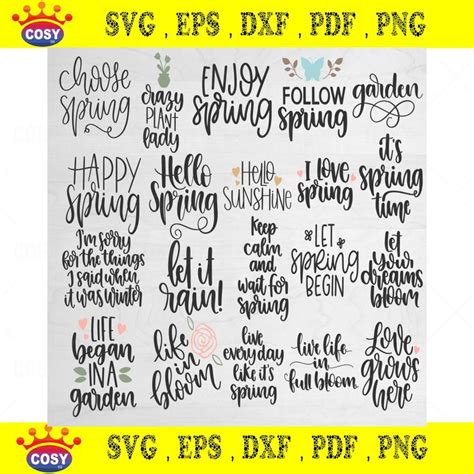 Download Spring Design Bundle. Files for Cricut