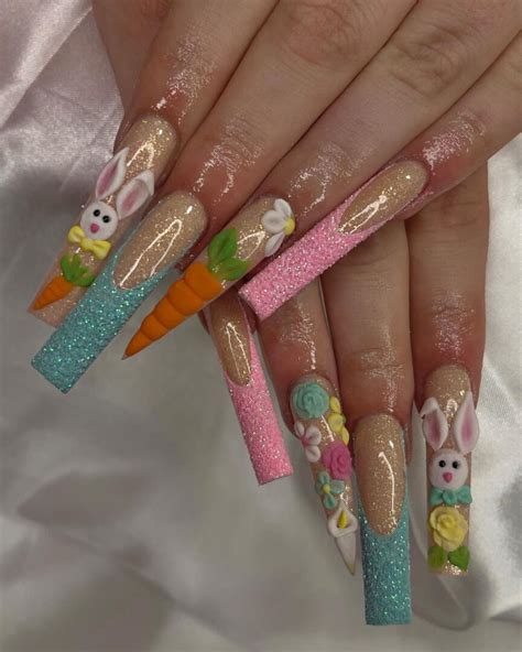 Spring Easter Acrylic Nails