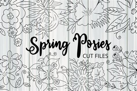 Download Spring Flower Posies Cut Files Easy Edite
